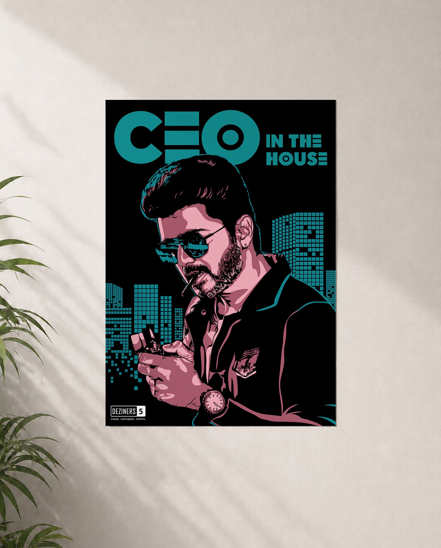CEO premium matte wall poster featuring Thalapathy-inspired leadership artwork with a modern cinematic aesthetic.