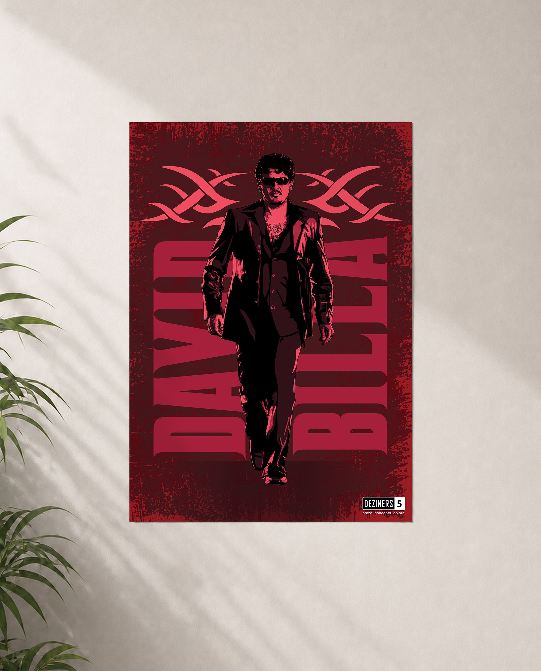 BILLA TRIBUTE premium matte wall poster featuring AK-inspired stylish cinematic artwork with a bold minimalist aesthetic.