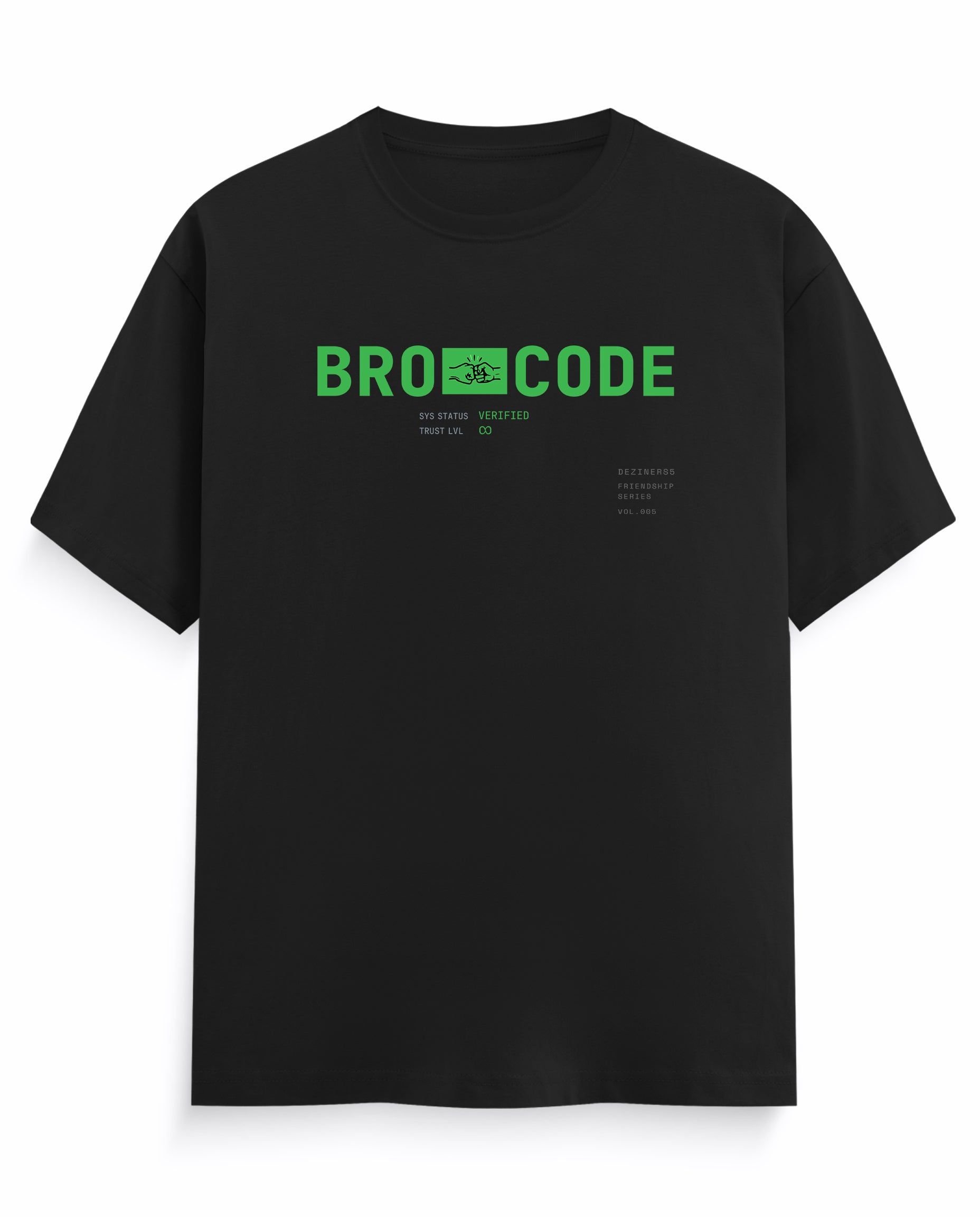 BRO CODE men's regular-fit t-shirt in black.