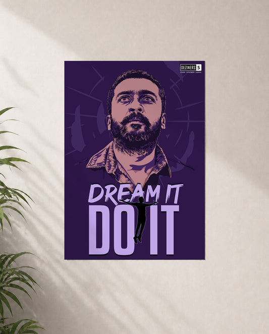 DREAM IT DO IT premium matte inspirational poster featuring aviation-inspired artwork symbolizing ambition and determination.