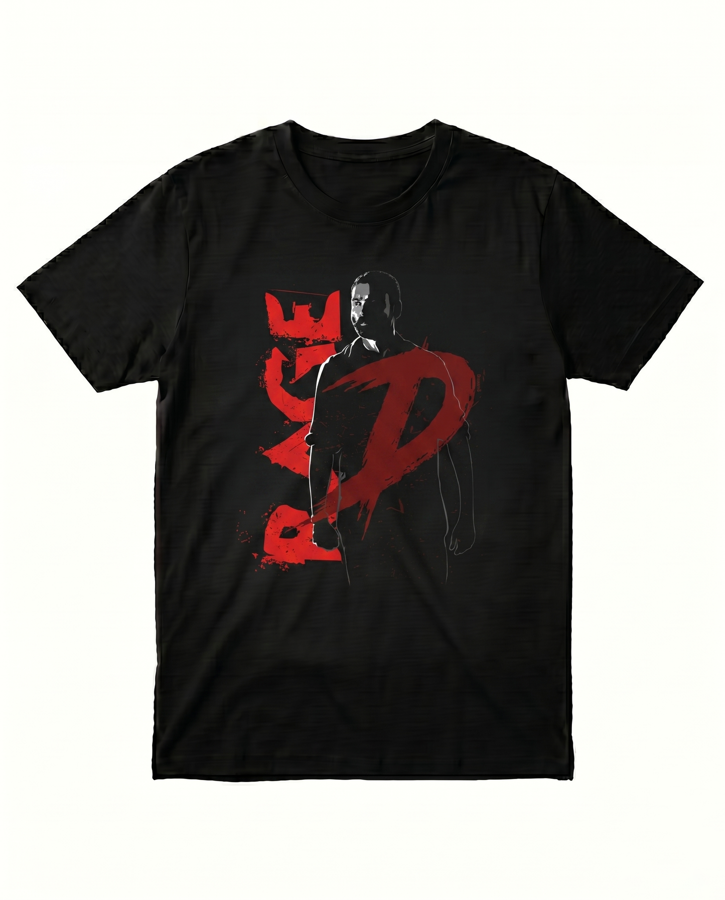 D'S RAGE men's regular-fit t-shirt featuring an illustrated graphic and typography design on a black t-shirt.