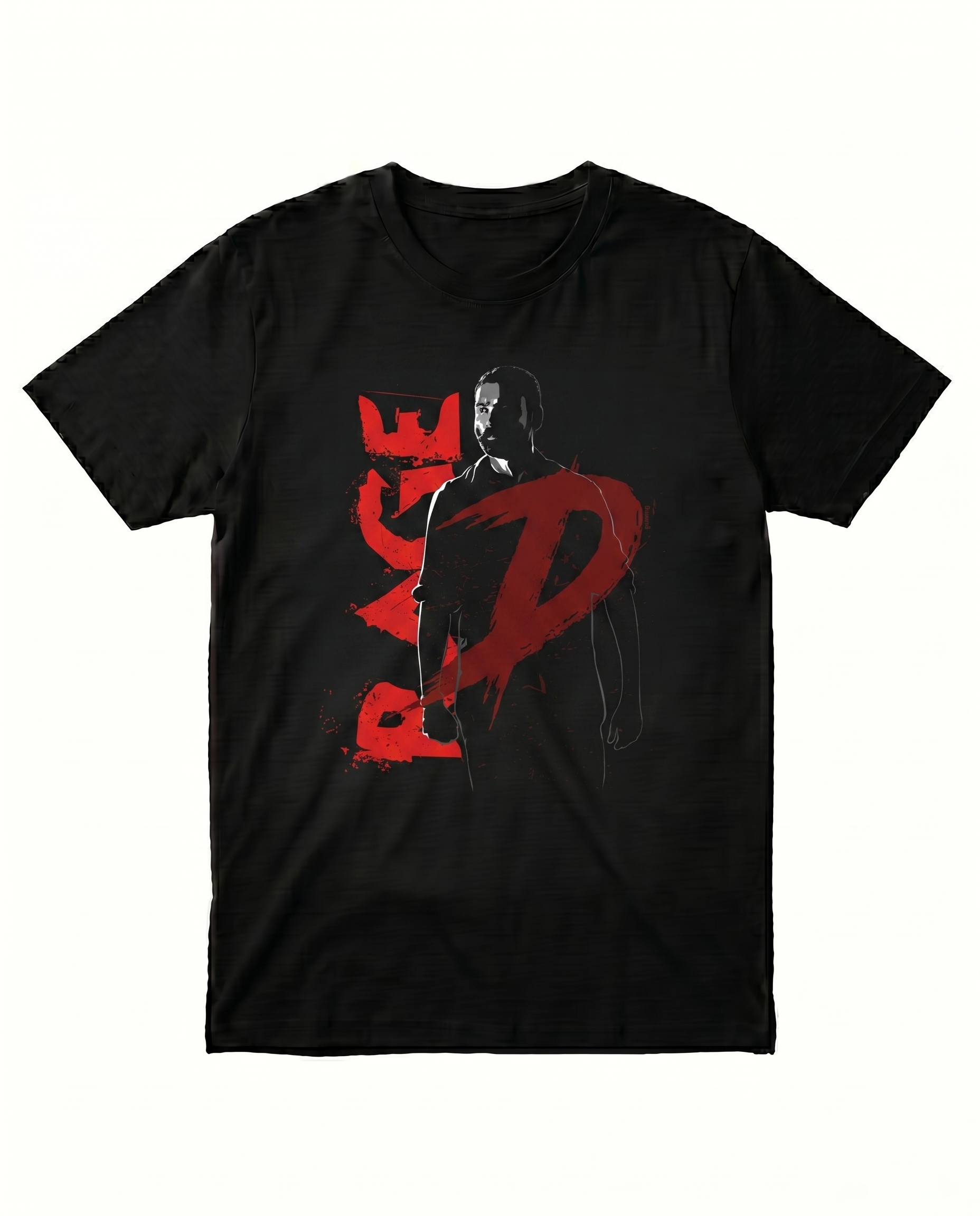 D'S RAGE men's regular-fit t-shirt featuring an illustrated graphic and typography design on a black t-shirt.