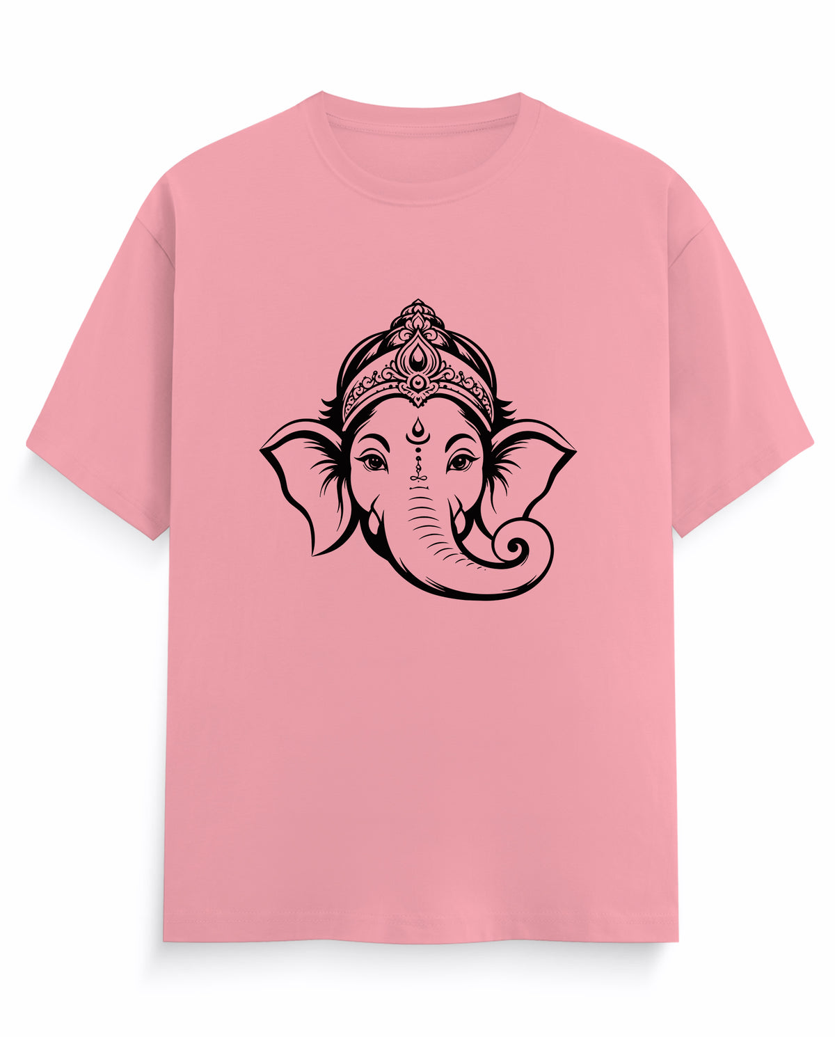Front view of GANESH – Devotional Men's Regular Fit T-Shirt in flamingo.