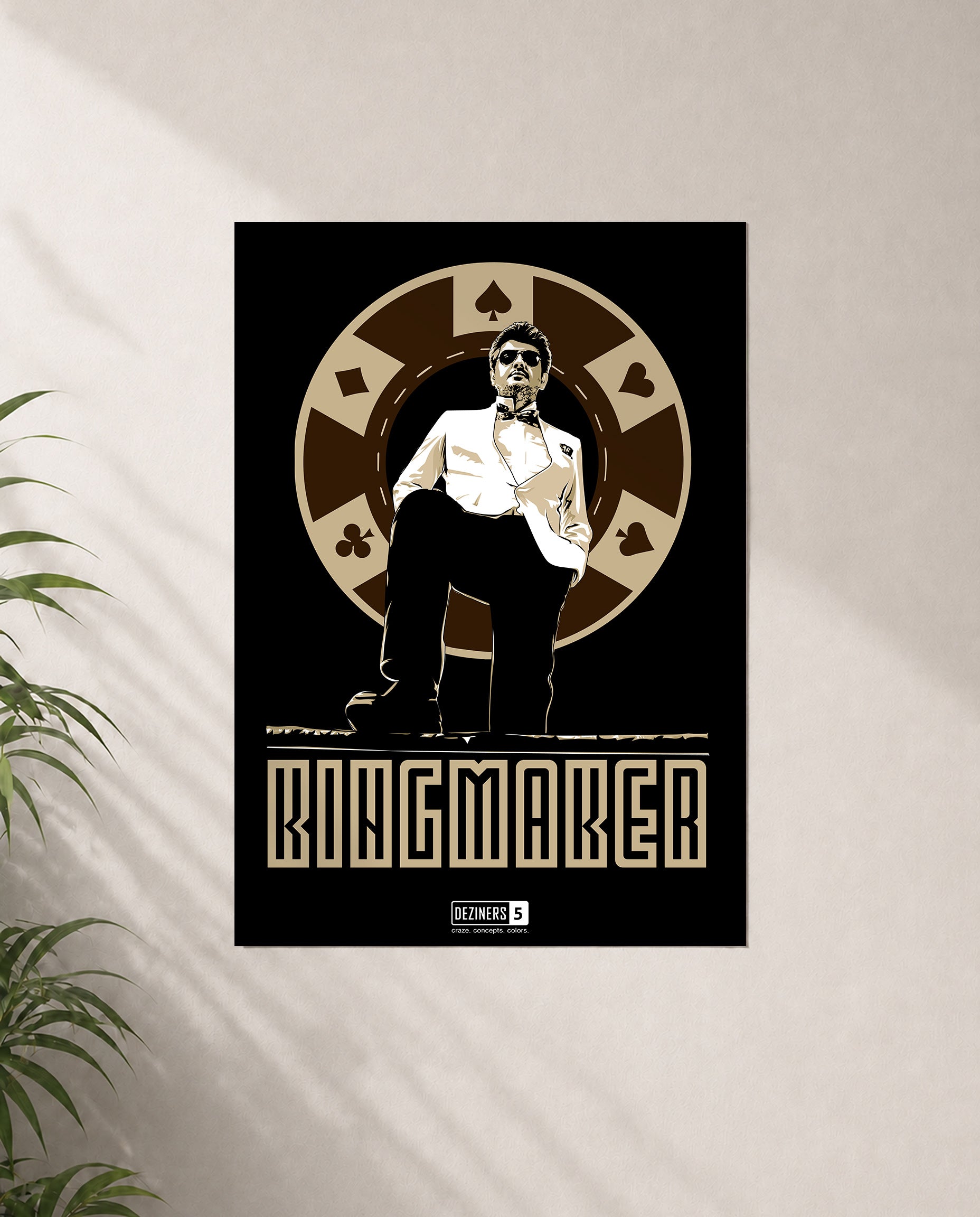 KINGMAKER premium matte wall poster featuring AK-inspired cinematic artwork symbolizing confidence, intelligence, and leadership.