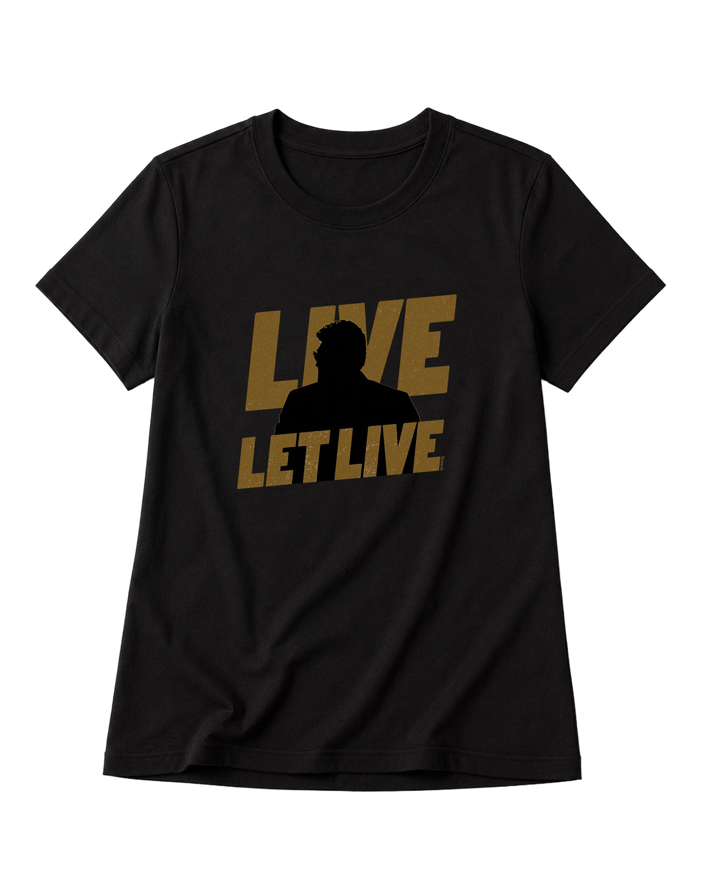LIVE & LET LIVE women's regular-fit t-shirt in black.