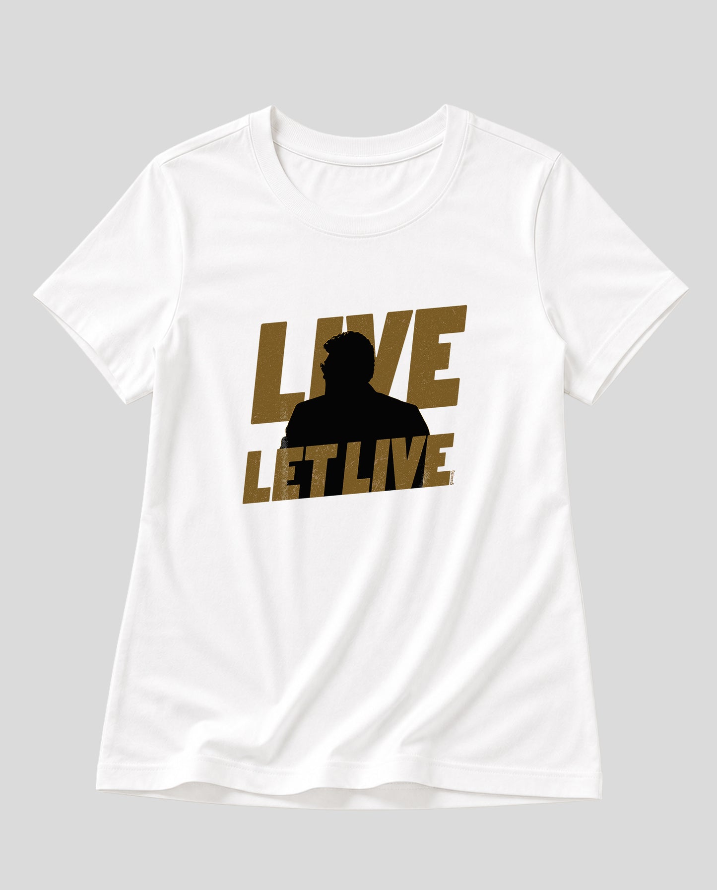 LIVE & LET LIVE women's regular-fit t-shirt in white.