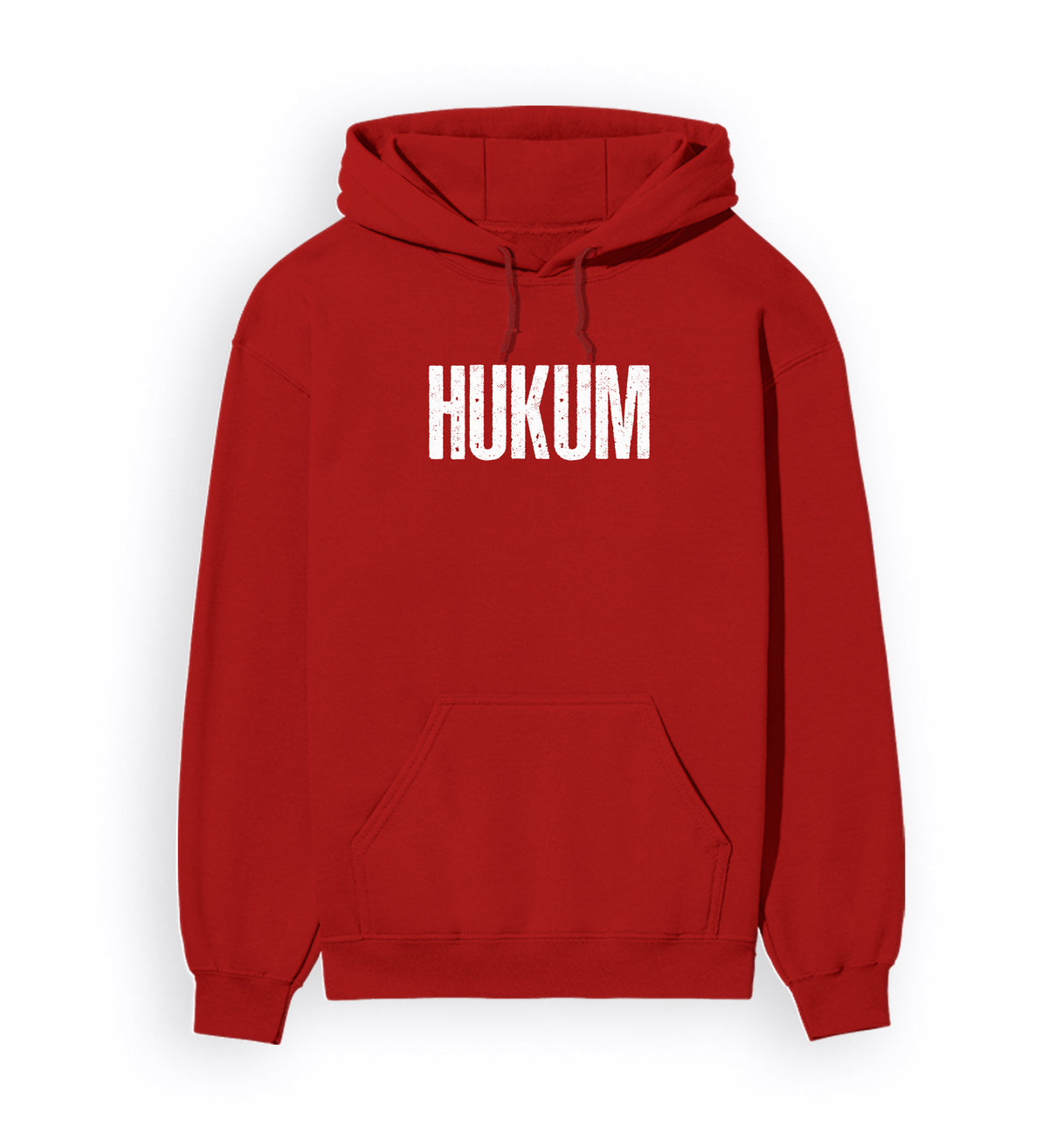 Front view of ORDER OF THE TIGER - Unisex Regular Fit Hoodie in red.
