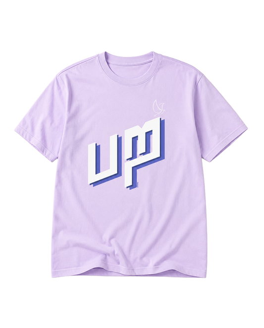 PARA men's regular-fit t-shirt in lavender featuring an inspirational Tamil typography design symbolizing courage, confidence, and ambition.