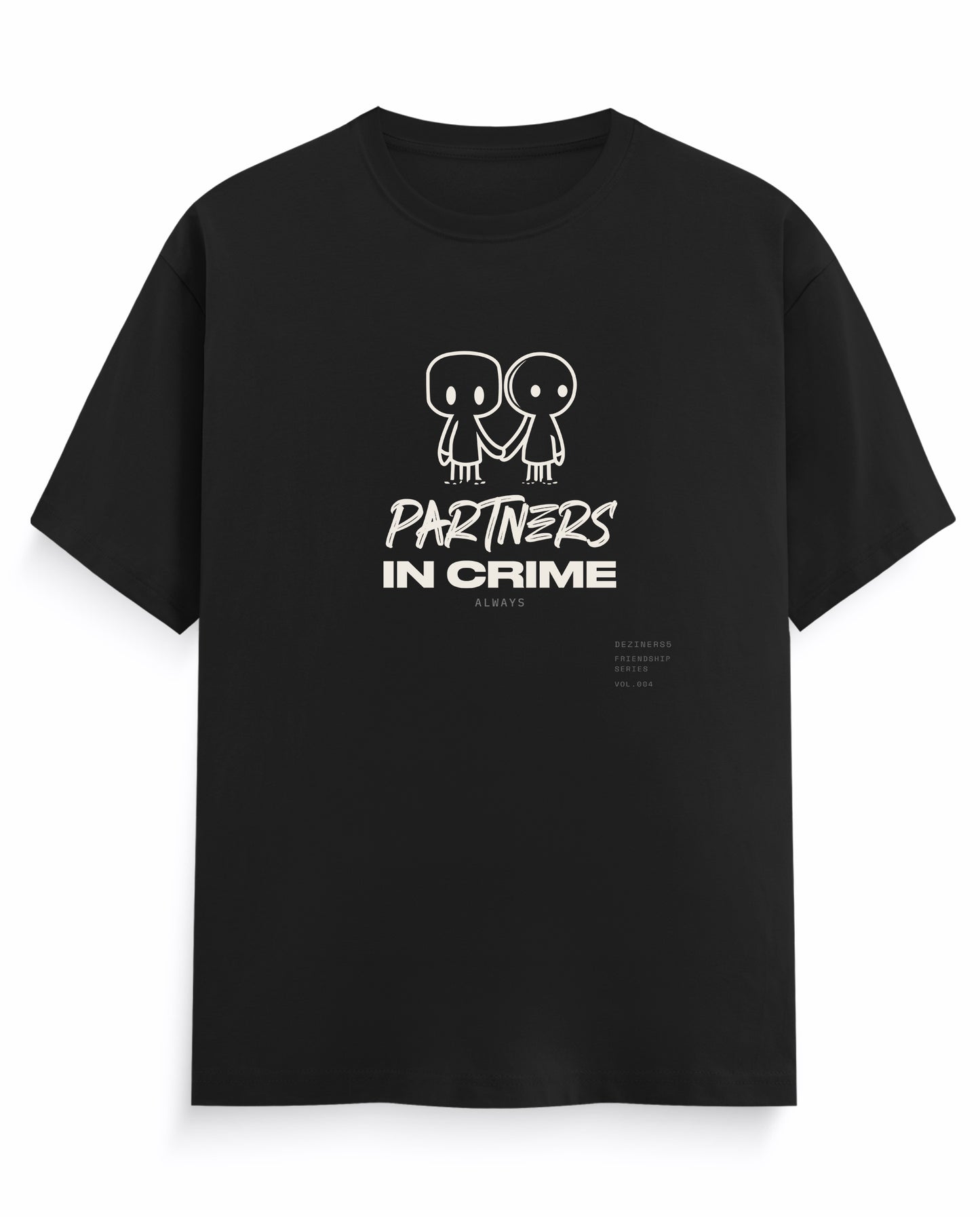 PARTNERS IN CRIME men's regular-fit t-shirt in black.