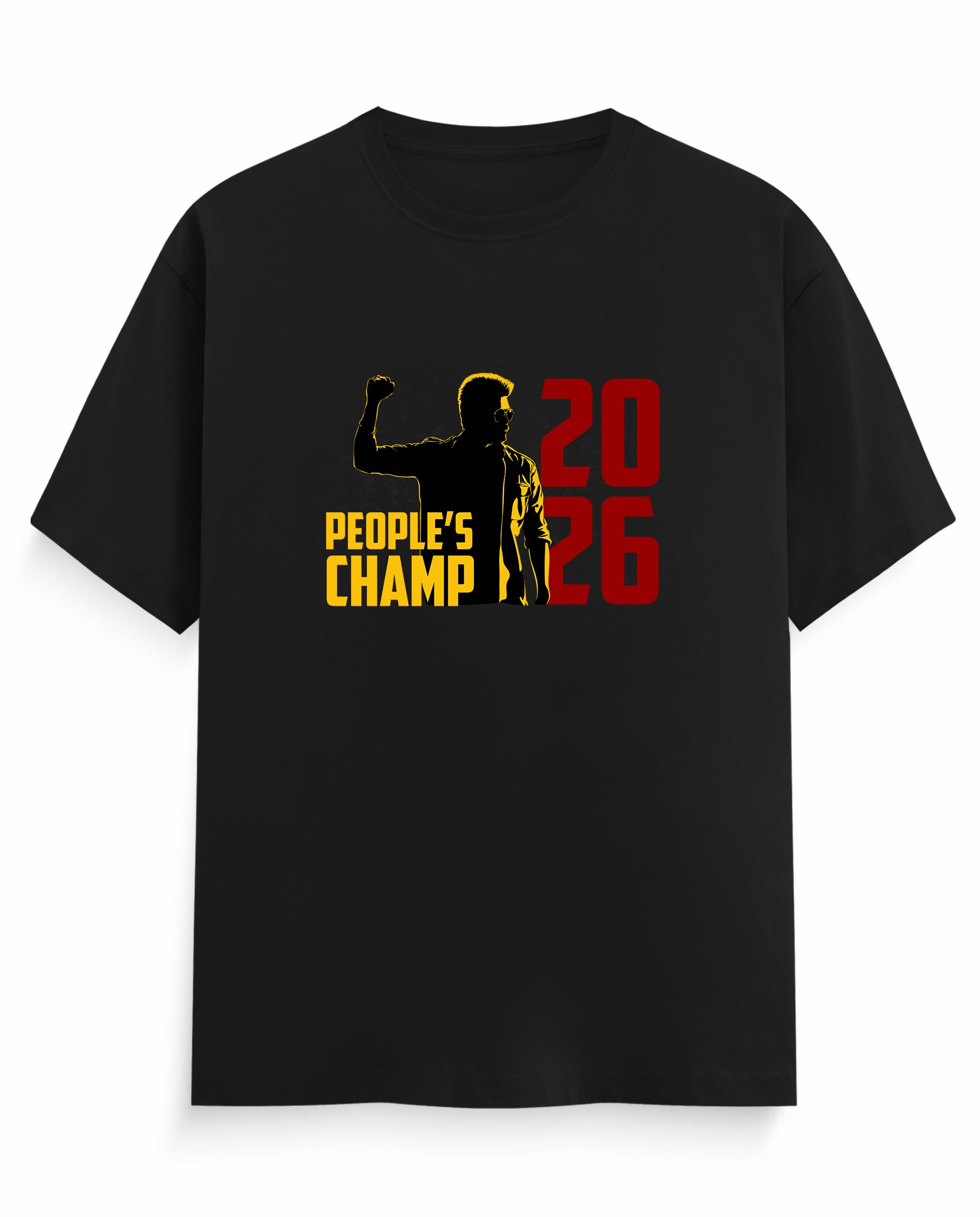 PEOPLE'S CHAMP - men's regular-fit t-shirt in black.