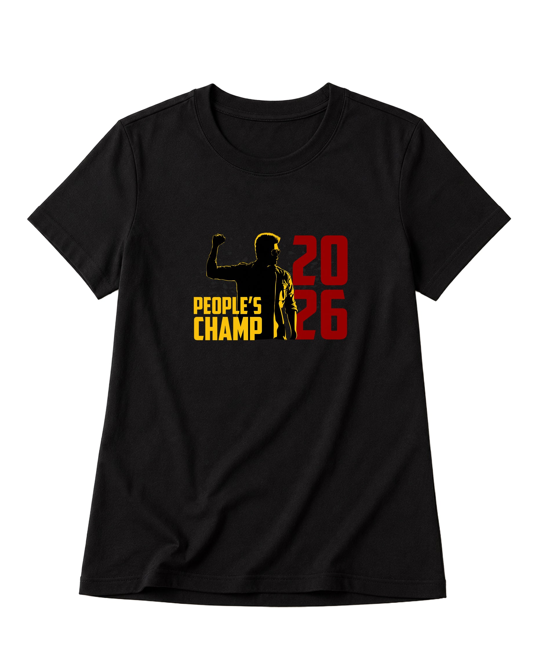 PEOPLE'S CHAMP - women's regular-fit t-shirt in black.