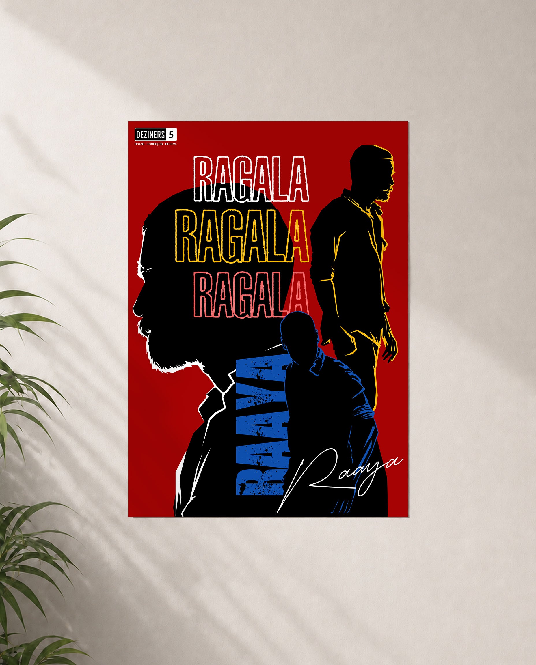 RAGALA premium matte wall poster featuring D-inspired action artwork with bold cinematic styling and premium detailing.