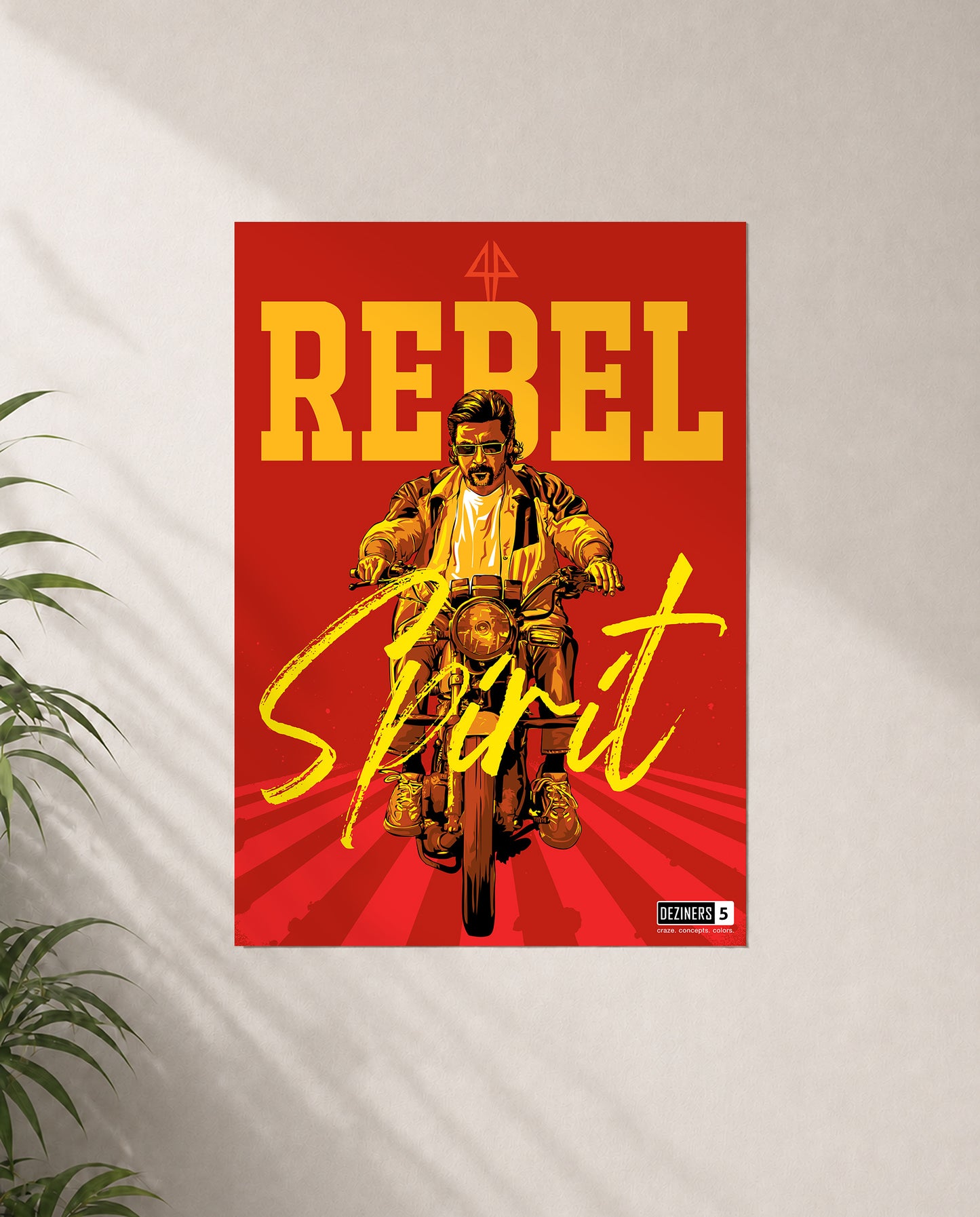 REBEL SPIRIT premium matte poster featuring a vintage-inspired rider illustration of THE ONE with cinematic styling for modern wall décor.