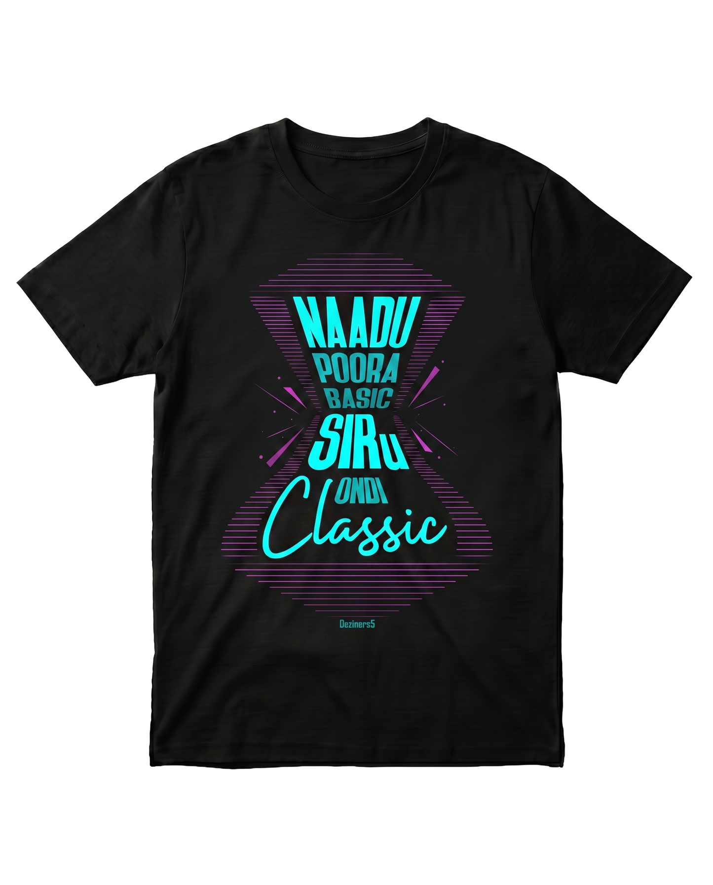 SIR ONDI CLASSIC men's regular-fit t-shirt in black featuring a typography and graphic design inspired by confidence and individuality.
