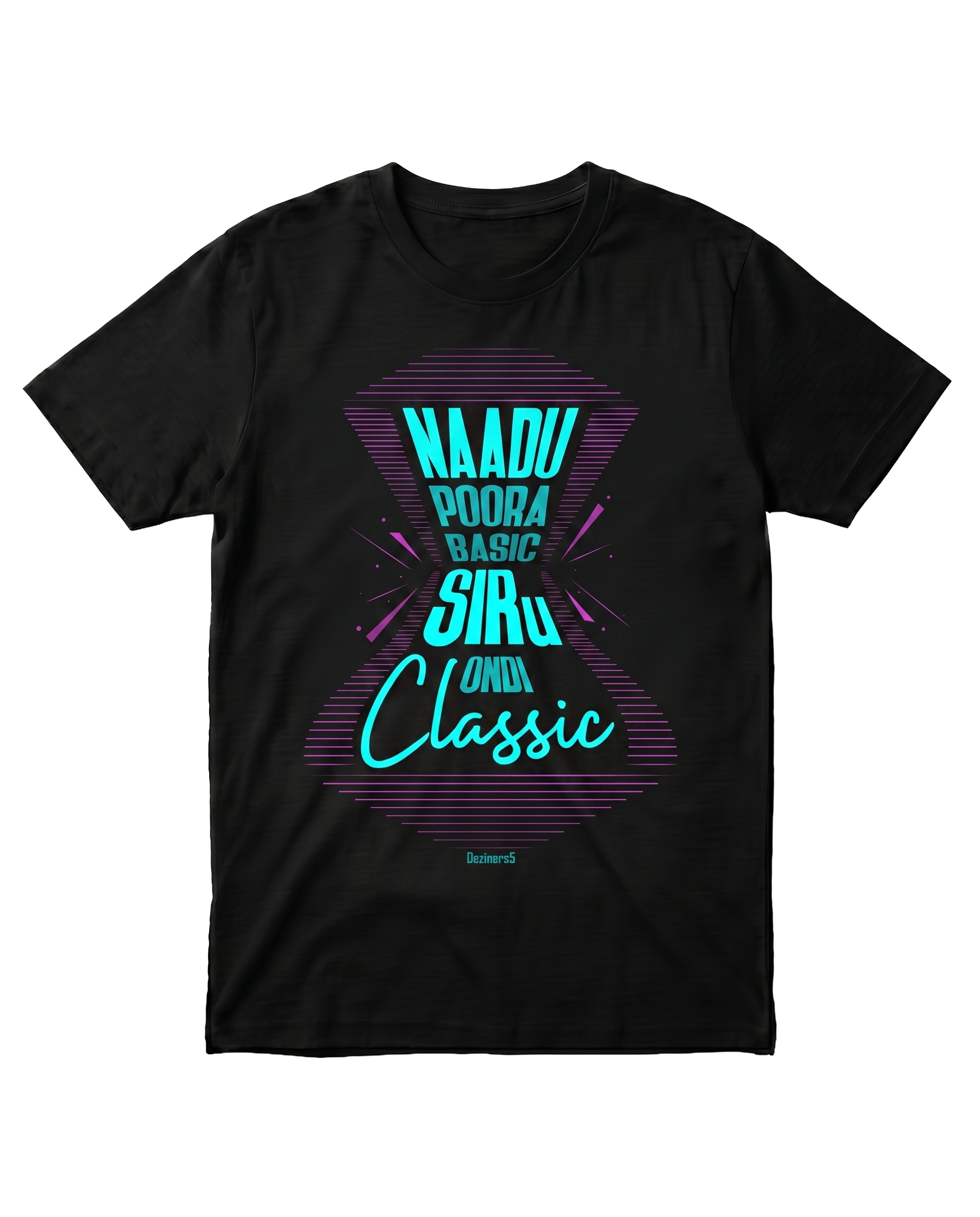 SIR ONDI CLASSIC men's regular-fit t-shirt in black featuring a typography and graphic design inspired by confidence and individuality.