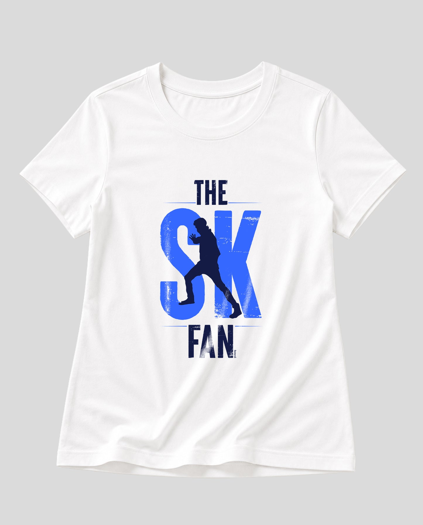 SK FAN women's regular-fit t-shirt in white.