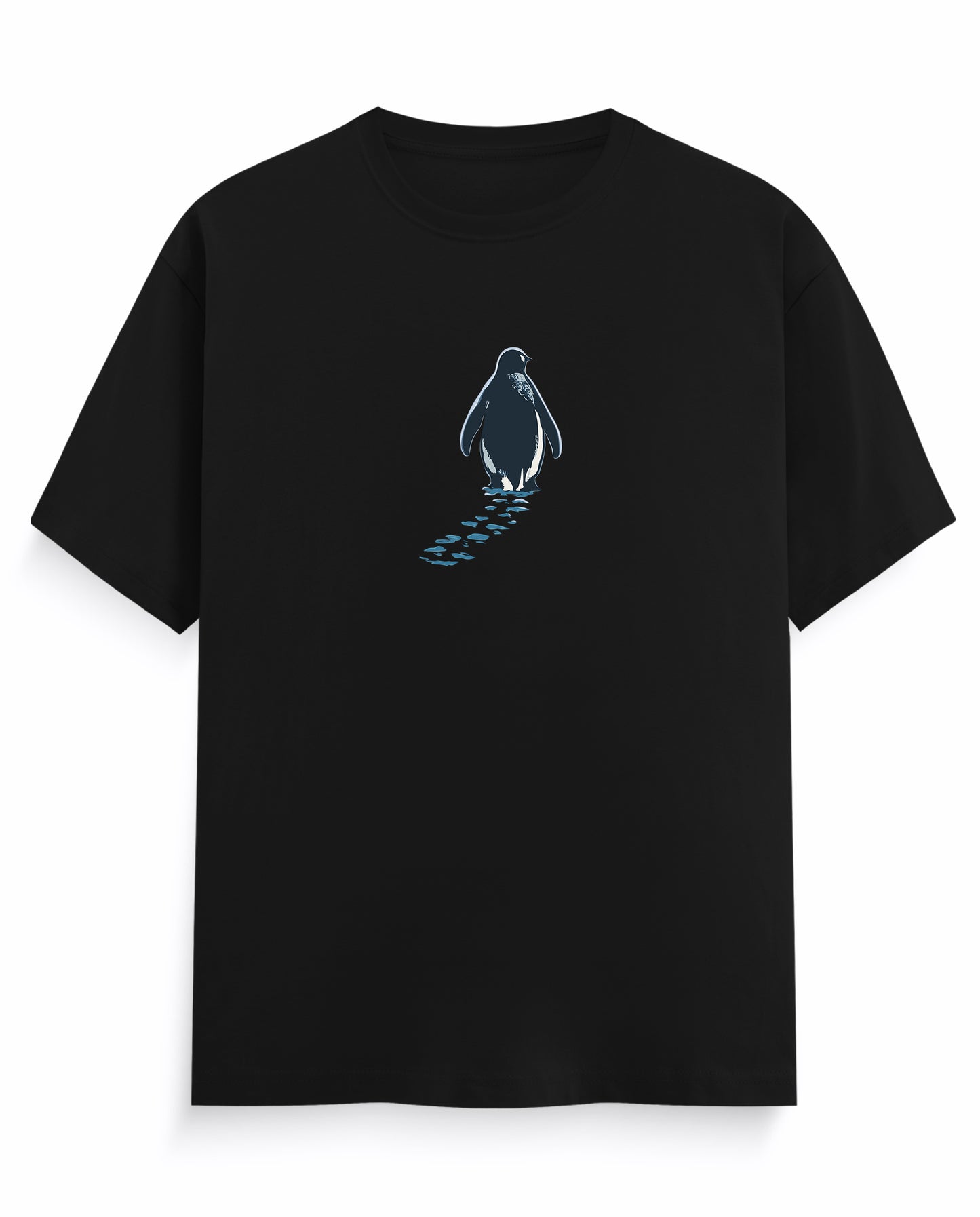 Front view of SOLITUDE men's regular-fit t-shirt in black.