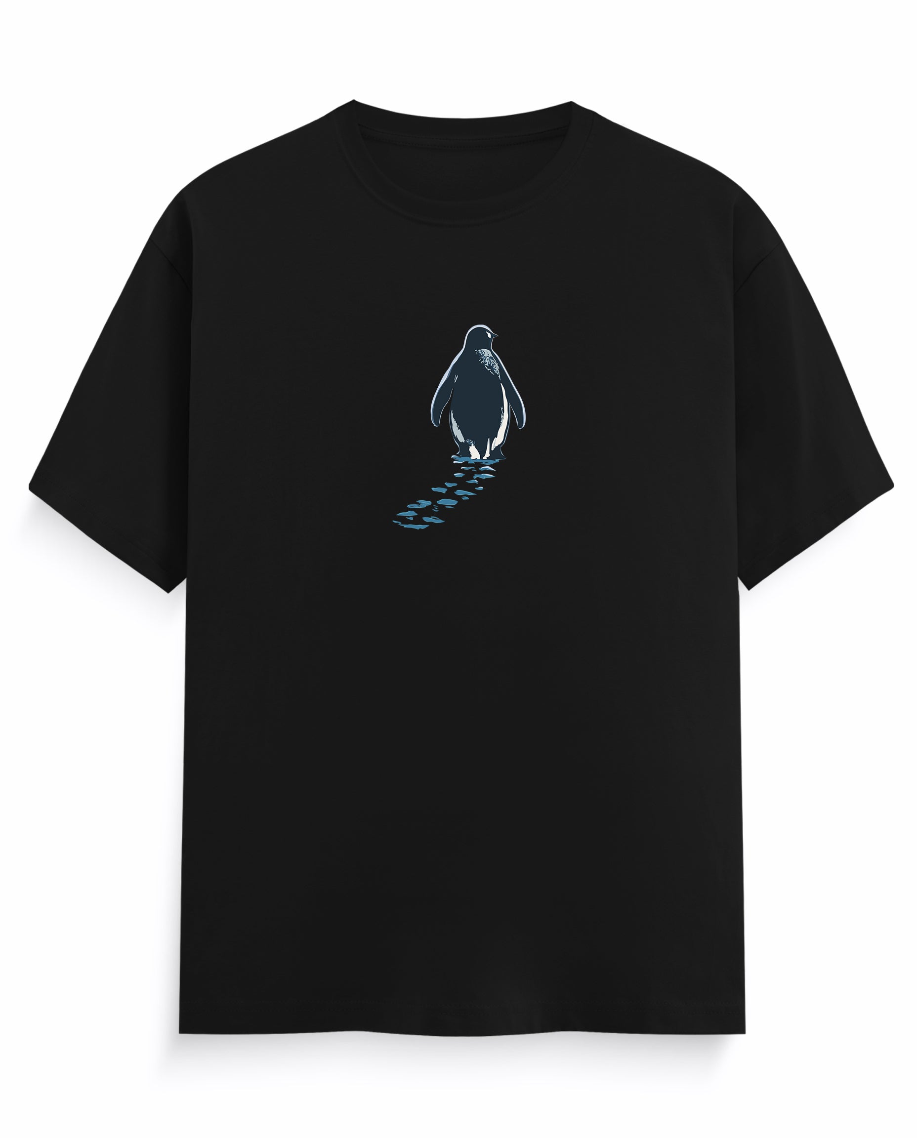 Front view of SOLITUDE men's regular-fit t-shirt in black.