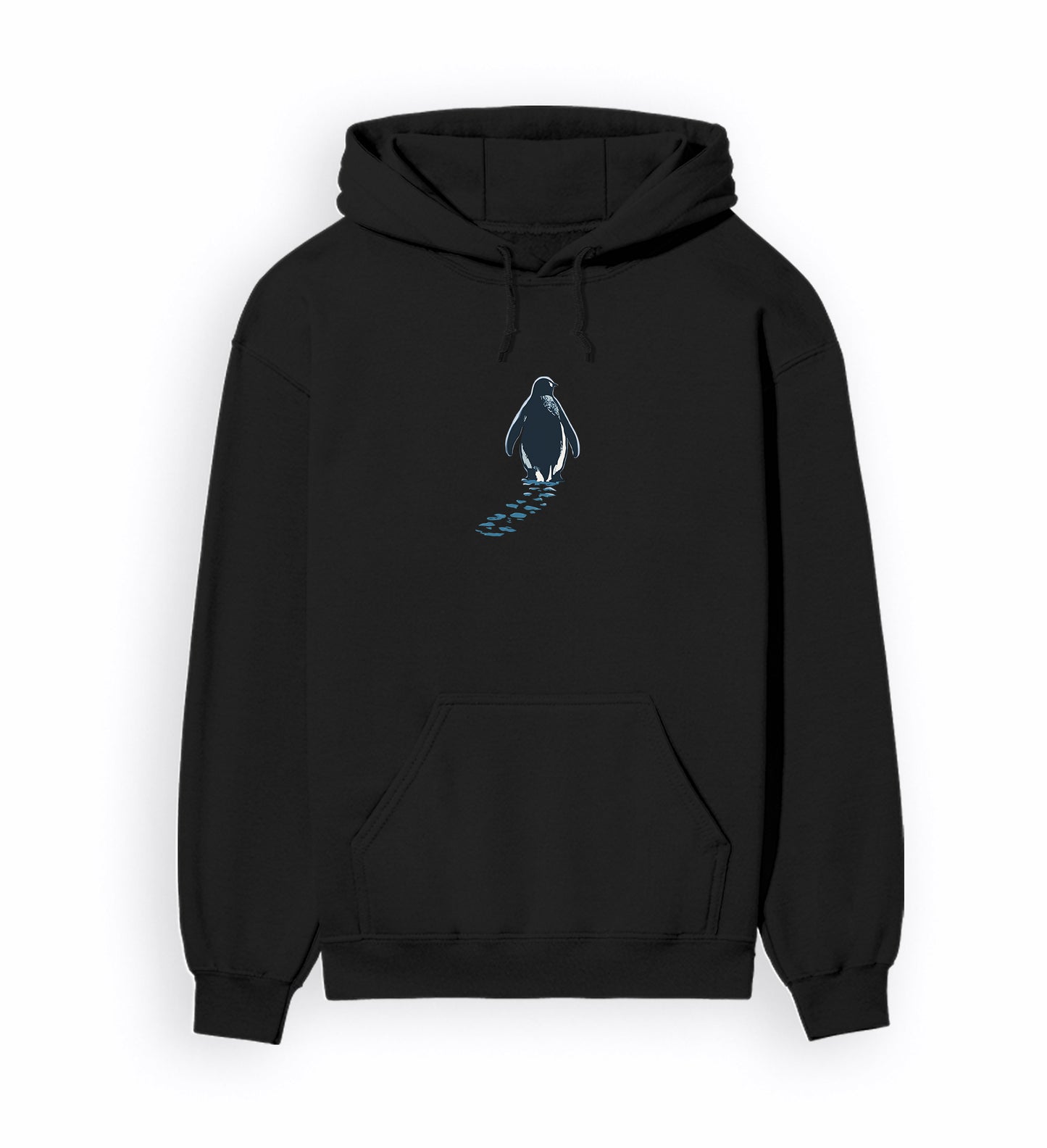 Front view of SOLITUDE - unisex regular-fit hoodie in black.