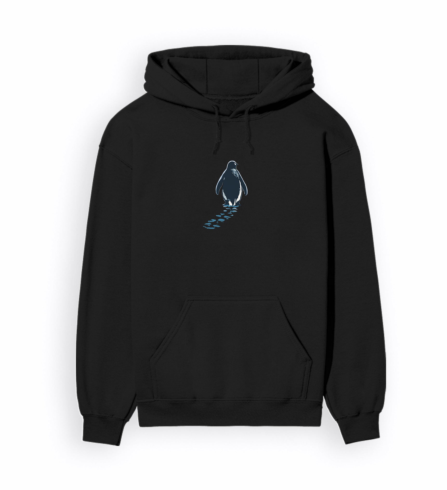 Front view of SOLITUDE - unisex regular-fit hoodie in black.