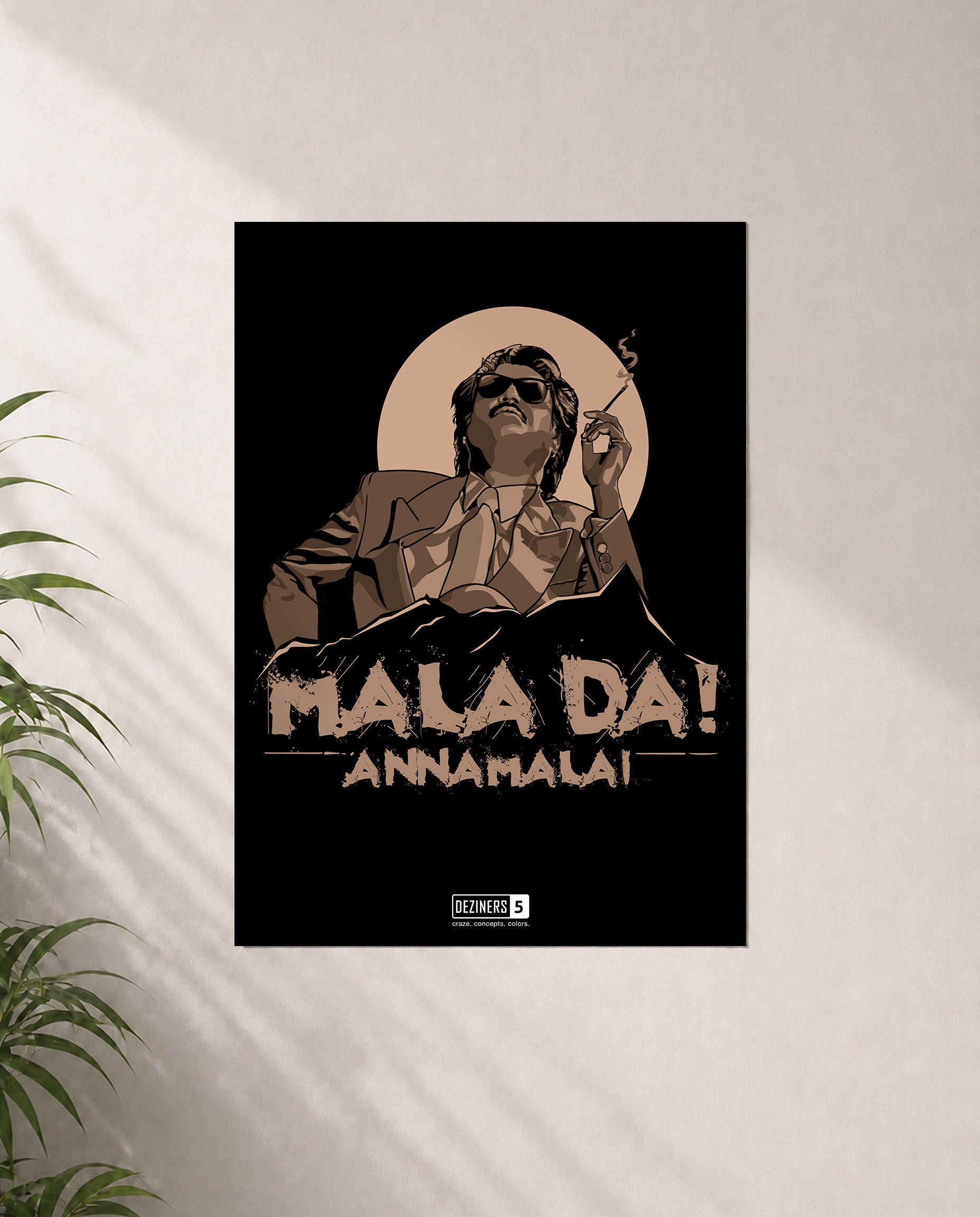 THALAIVAR SWAG premium matte wall poster featuring stylish vintage-inspired Superstar artwork.