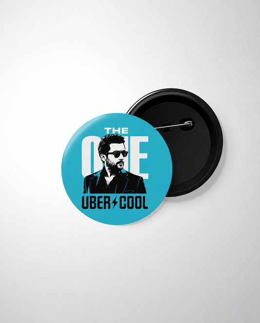 THE ONE premium pin badge by Deziners5 in sky blue.