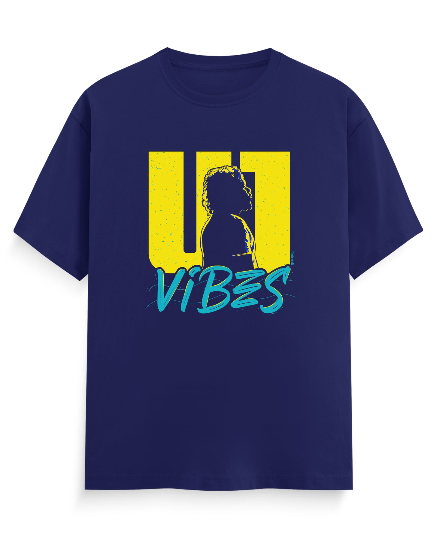 U1 VIBES men's regular-fit t-shirt in royal blue front view.