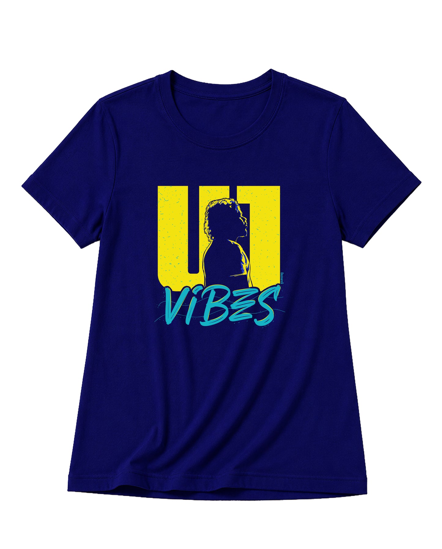 U1 VIBES women's regular-fit t-shirt in royal blue front view.